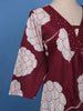 Maroon Cloud Floral Printed Cotton Salwar Suit - Diadem