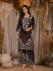 Maroon Ethnic Printed Design Cotton Straight Cut Salwar Suit