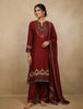 Maroon Floral Butta Design Silk Cotton Salwar Suit