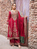 Maroon Floral Design Crepe Palazzo Salwar Suit - Diadem