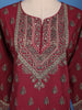 Maroon Floral Printed Cotton Kurti - Diadem