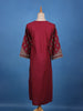 Maroon Floral Printed Cotton Kurti - Diadem