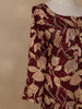Maroon Floral Design Printed Rayon Kuti - Diadem
