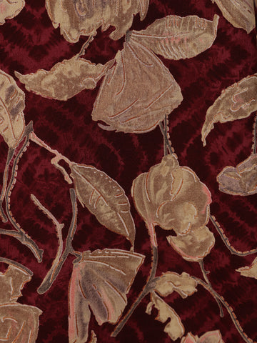 Maroon Floral Design Printed Rayon Kuti - Diadem