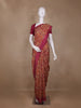 Maroon Floral Designed Chanderi Cotton Saree