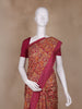 Maroon Floral Designed Chanderi Cotton Saree