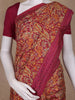 Maroon Floral Designed Chanderi Cotton Saree