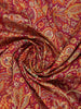 Maroon Floral Designed Chanderi Cotton Saree