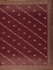 Maroon Floral Embellished Chiffon Saree - Diadem
