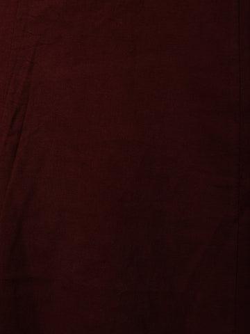Maroon Floral Embroidered Cotton Salwar Suit - Diadem