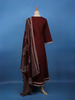 Maroon Floral Embroidered Cotton Salwar Suit - Diadem