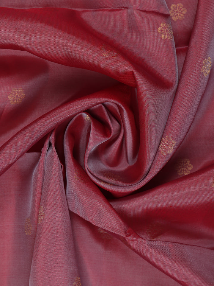 Maroon Floral Motif Design Soft Silk Saree - Diadem
