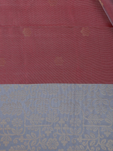 Maroon Floral Motif Design Soft Silk Saree - Diadem
