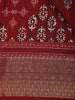 Maroon Floral Printed Cotton Saree - Diadem