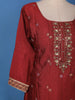 Maroon Floral Sequin Embroidery Georgette Salwar Suit - Diadem