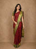 Maroon Floral Woven Design Kanchipuram Silk Saree
