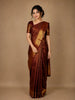 Maroon Floral Woven Pure Kanchipuram Silk Saree