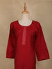 Maroon Floran Design Cotton Kurti