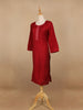 Maroon Floran Design Cotton Kurti
