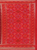 Maroon Geometric Motif pattern Silk Saree - Diadem