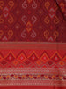 Maroon Geometric Motif pattern Silk Saree - Diadem