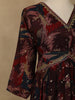 Maroon Multi-Color Floral Printed Anarkali Satin Salwar Suit - Diadem