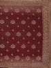 Maroon Paisley Embroidered Chiffon Saree - Diadem