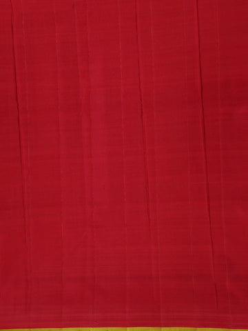 Maroon Pure Kanchipuram Bridal Silk Saree with Small Checked Design - Diadem