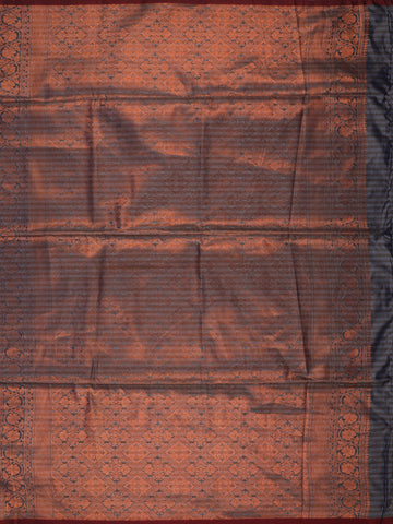 Maroon Red Checked Pattern Silk Saree - Diadem