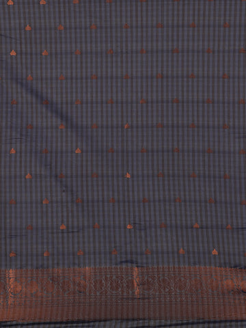 Maroon Red Checked Pattern Silk Saree - Diadem