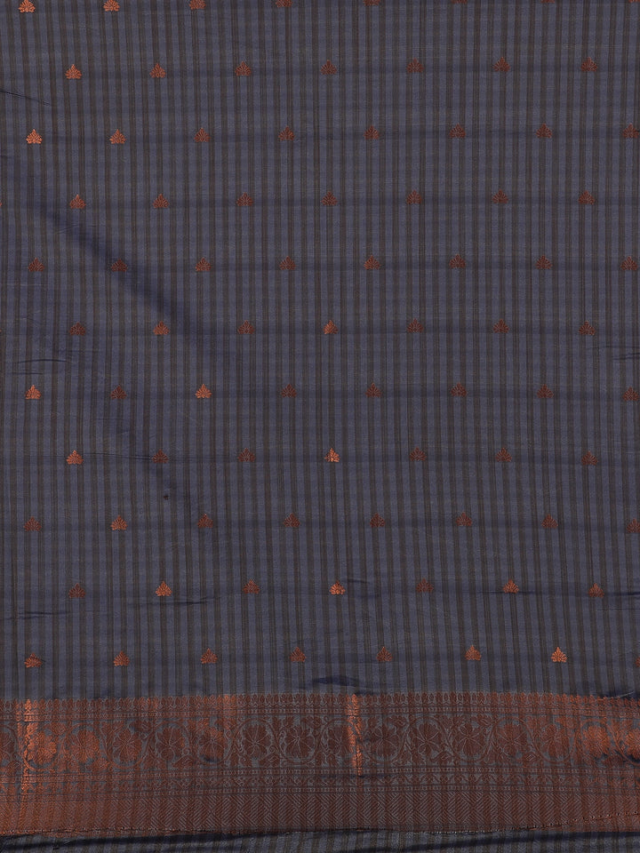 Maroon Red Checked Pattern Silk Saree - Diadem