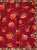 Maroon Red Floral Designed Satin Saree - Diadem