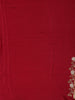 Maroon Red Floral Designed Satin Saree - Diadem