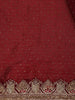 Maroon Red Sequins Embroidered Satin Saree