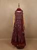 Maroon Sequins Designed Net Lehenga