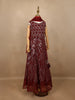 Maroon Sequins Designed Net Lehenga