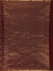 Maroon Small Checked Peacock Motif Design Silk Saree