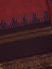 Maroon Solid Cotton Fancy Saree - Diadem