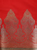 Maroon Solid Designed Woven Banarasi Silk Saree - Diadem