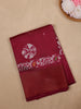Maroon Tie-Dye Printed Fancy Cotton Saree - Diadem
