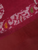 Maroon Tie-Dye Printed Fancy Cotton Saree - Diadem