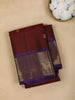 Maroon Two-Headed Eagles Motif Pure Kanchipuram Silk Saree - Diadem