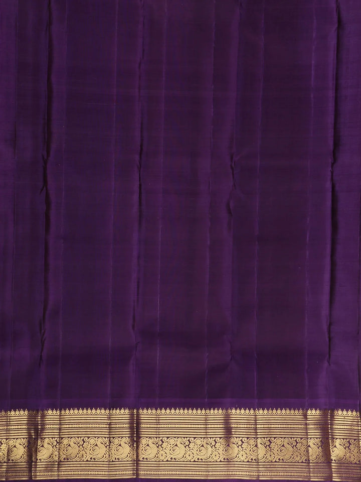Maroon Two-Headed Eagles Motif Pure Kanchipuram Silk Saree - Diadem