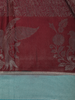 Maroon Wine Floral & Leaf Designed Soft Silk Saree - Diadem
