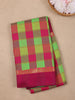 Maroon With Multicolor Checked Design Woven Semi Silk Fancy Saree - Diadem