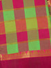 Maroon With Multicolor Checked Design Woven Semi Silk Fancy Saree - Diadem