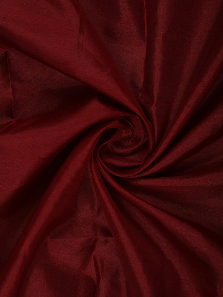Maroon Woven Silk Saree with Contrast Gold Zari Border - Diadem
