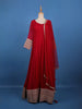 Maroon panel Designed Anarkali Georgette Gown - Diadem