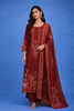 Deep Maroon Floral Printed Rayon Salwar Suit