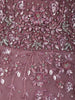 Mauve Floral Sequins Embroidered Net Gown